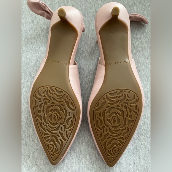 Taryn Rose Women’s Size 5.5 Pink Cameo Slingback Kitten Heel Shoe with Bow NEW - Picture 4 of 7